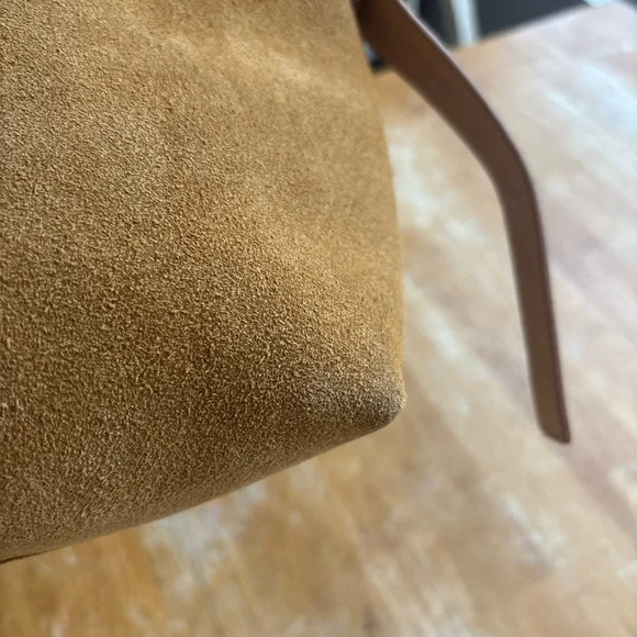 Margot New York Tan Suede Crossbody Bag - Picture 11 of 13